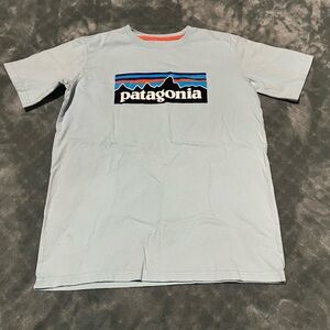 Kids‎ Patagonia Blue Scenic Logo Short Sleeve Tee XXL